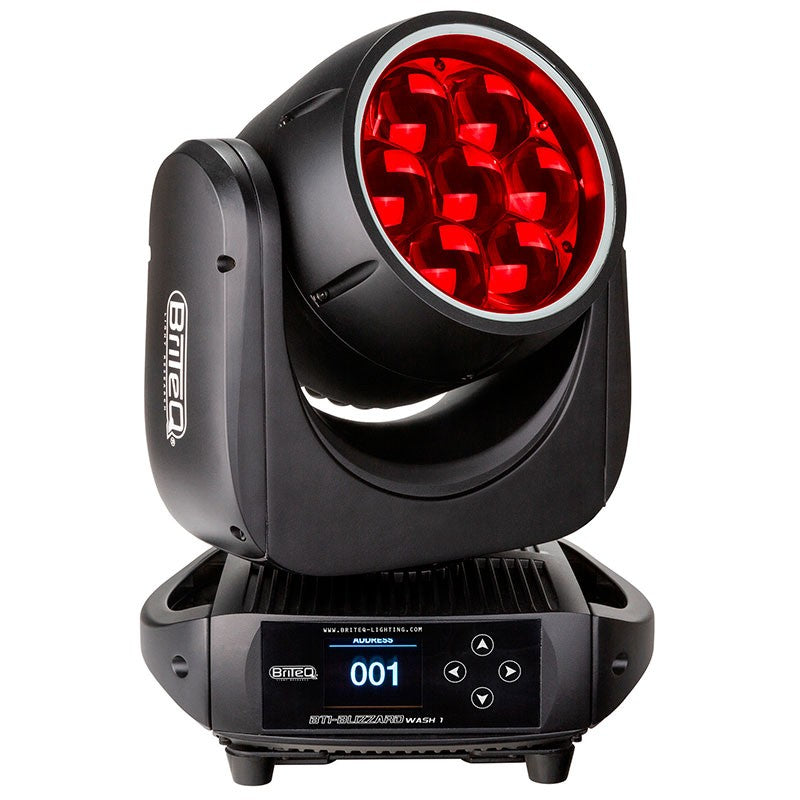 Briteq BTI-BLIZZARD WASH1 - Cabeza móvil WASH LED IP65 con protección para exteriores e interiores