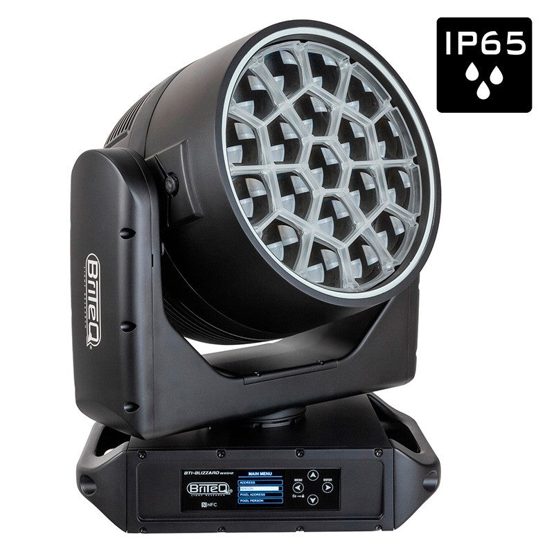 Briteq BTI-BLIZZARD WASH2 - Cabeza Móvil Wash LED RGBL 19x50W con Protección IP65