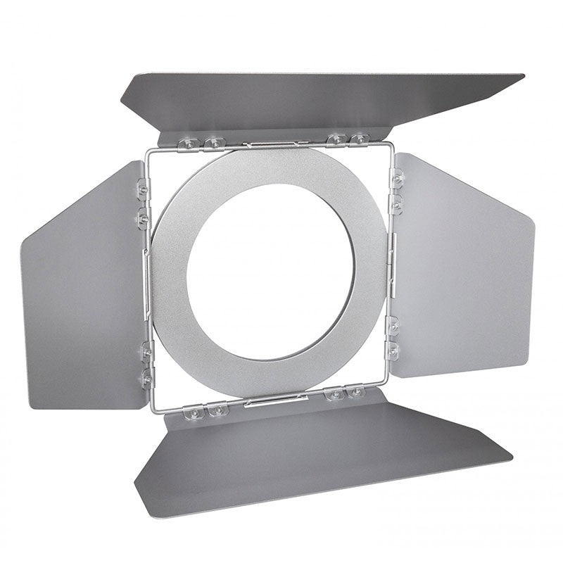 Briteq COB BARNDOOR - Visera de cuatro palas en acabado plata para focos PAR 56
