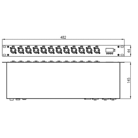 Briteq DMS-26 - Merger, Splitter y Booster DMX (2 Entradas / 6 Salidas)