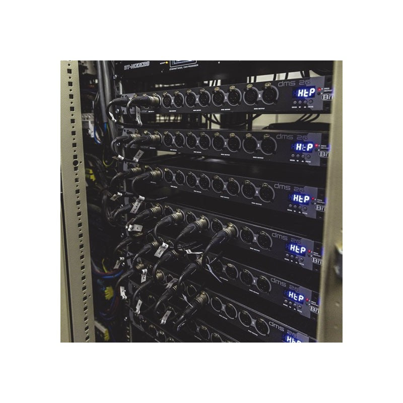 Briteq DMS-26 - Merger, Splitter y Booster DMX (2 Entradas / 6 Salidas)