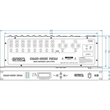 Briteq DMS-285 RDM - Mezclador y Splitter DMX
