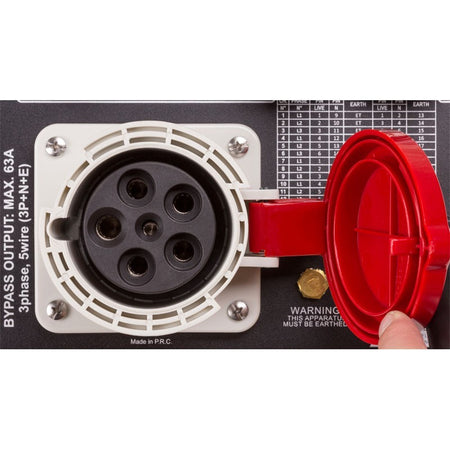 Briteq PD-63SH/GERMAN - Distribuidor de corriente trifásico 63A con salidas Socapex, Harting y Schuko