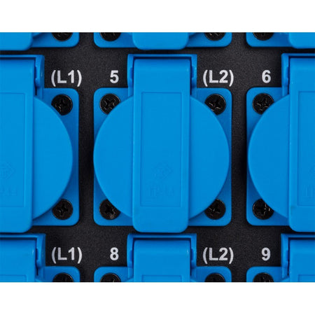 Briteq PD-63SH/GERMAN - Distribuidor de corriente trifásico 63A con salidas Socapex, Harting y Schuko