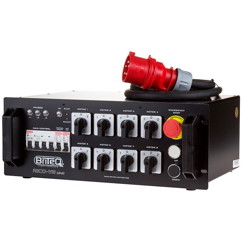 Briteq RICO-V8 MK2 - Controlador de motores para 8 polipastos de cadena