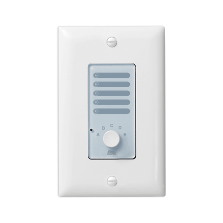 BSS AC-5S - Controlador analógico de pared con selector de fuente de 5 posiciones (negro) - Tempo Shop