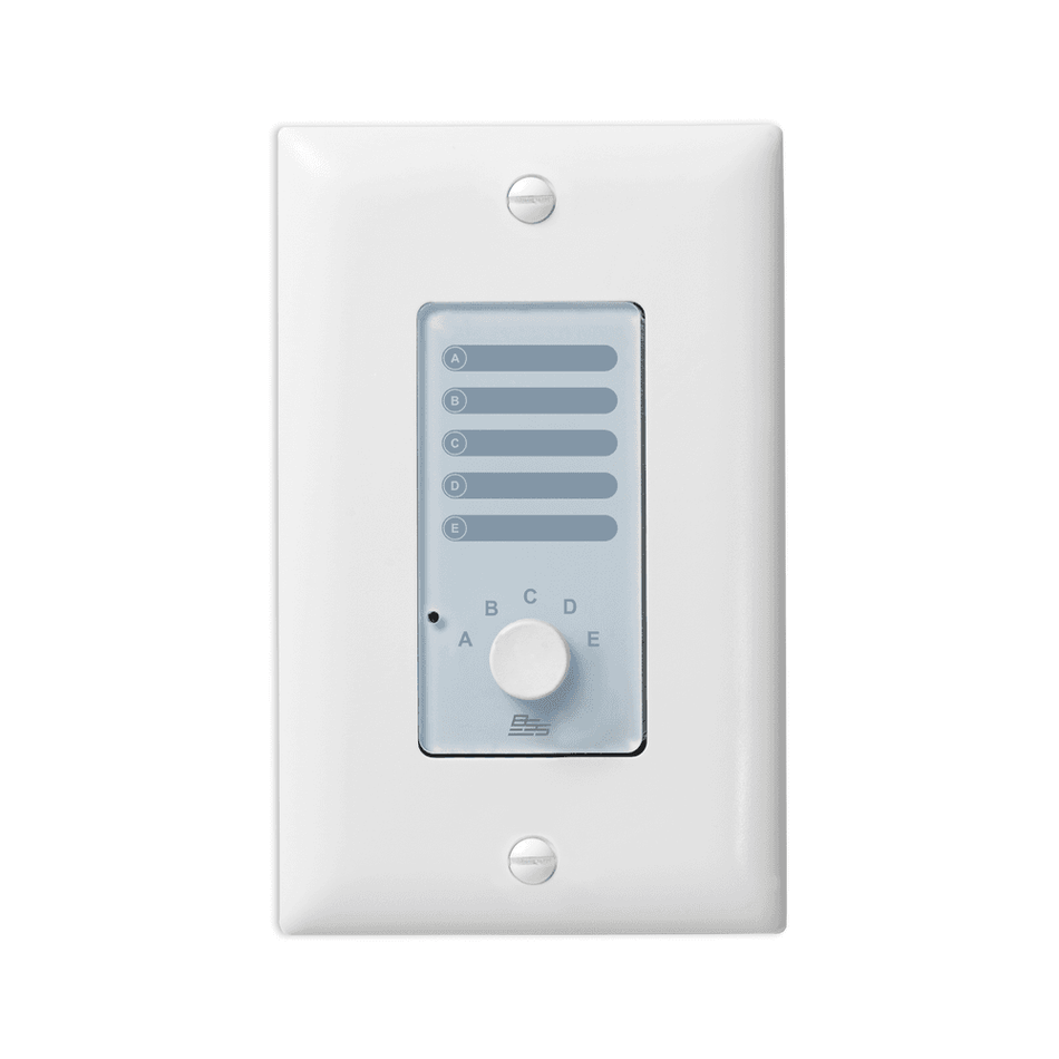 BSS AC-5S - Controlador analógico de pared con selector de fuente de 5 posiciones (negro) - Tempo Shop
