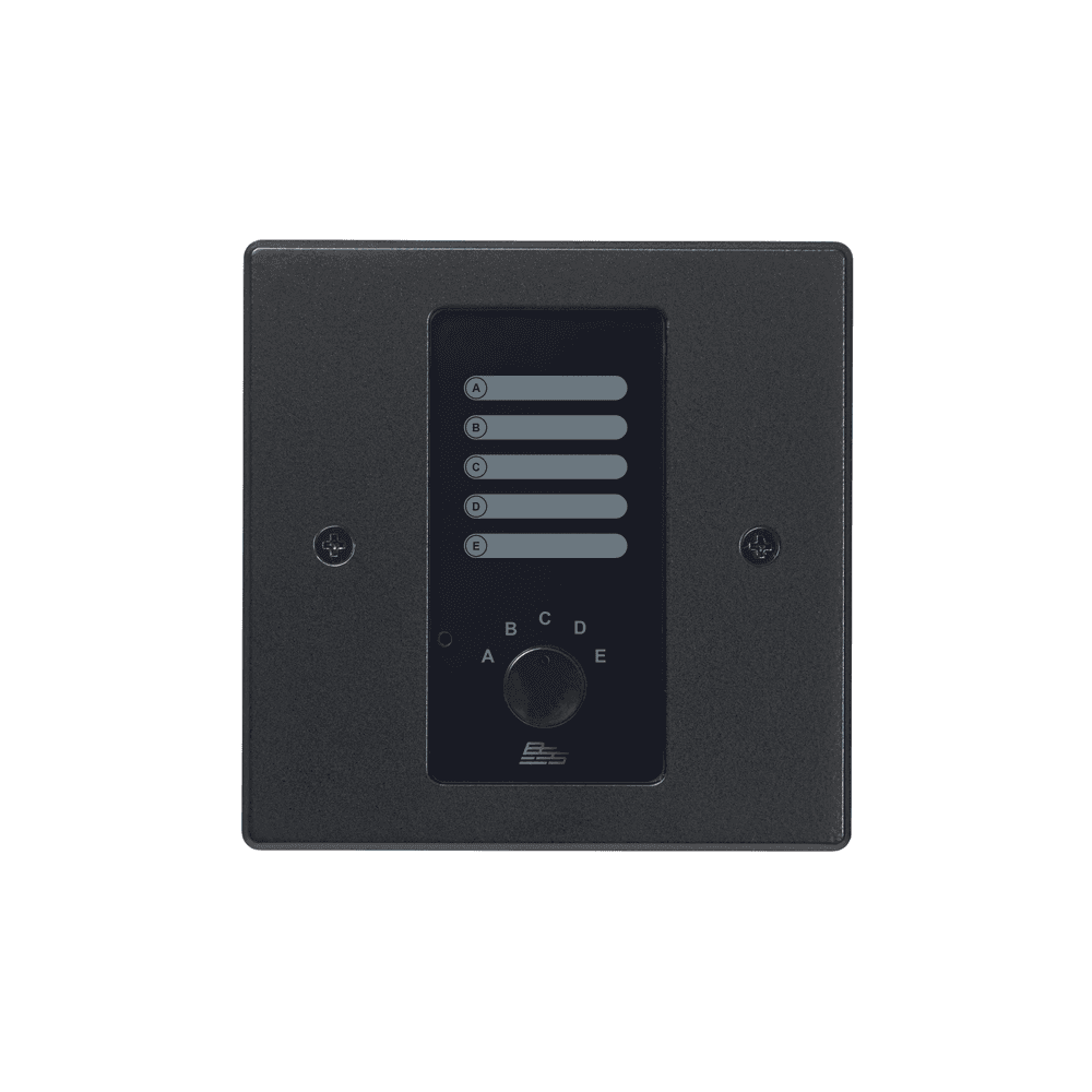 BSS AC-5S - Controlador analógico de pared con selector de fuente de 5 posiciones (negro) - Tempo Shop