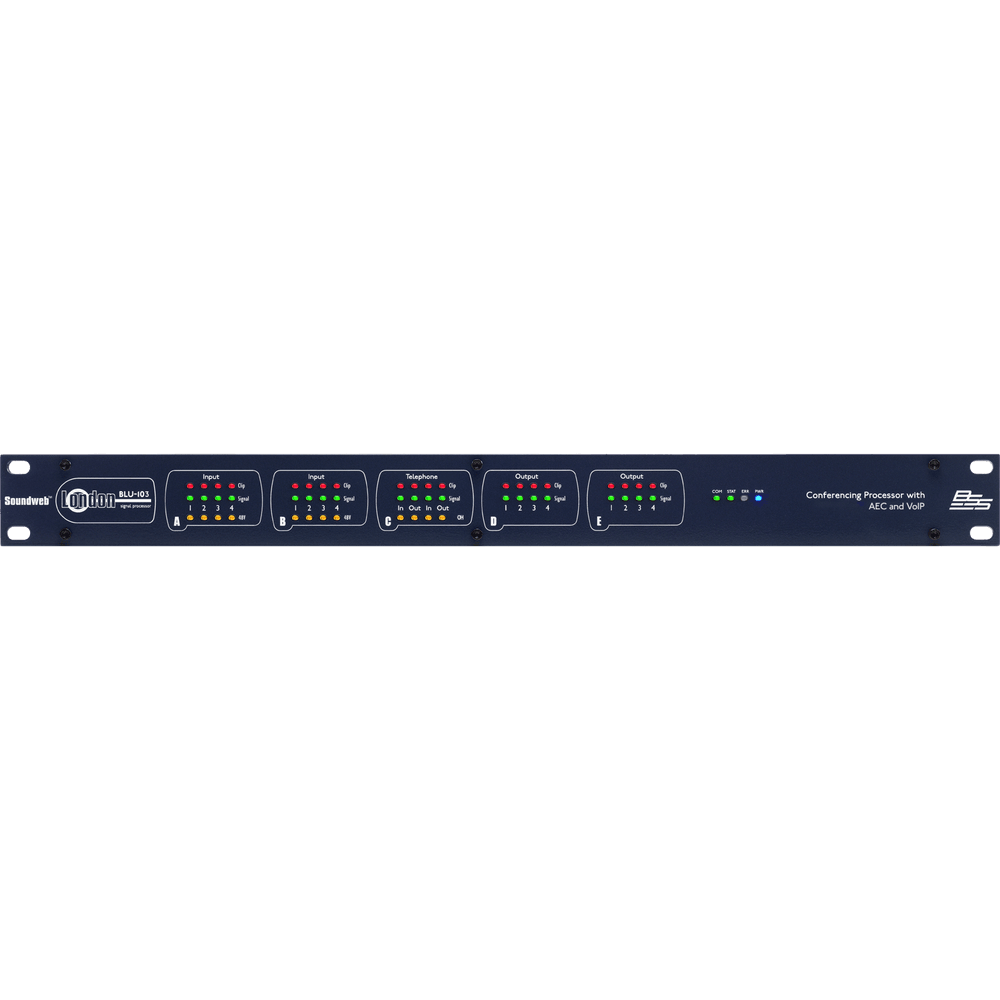 BSS BLU-103 - Procesador de conferencias con AEC y VoIP (8×8, BLU link) - Tempo Shop