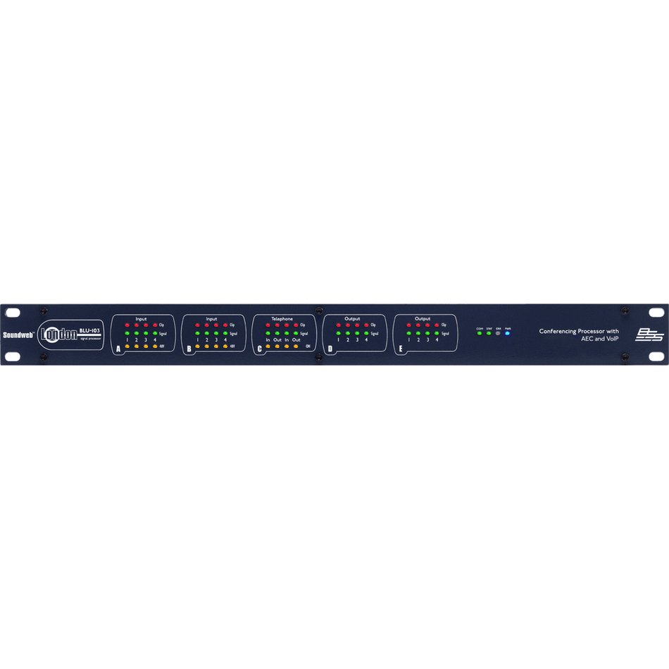 BSS BLU-103 - Procesador de conferencias con AEC y VoIP (8×8, BLU link) - Tempo Shop