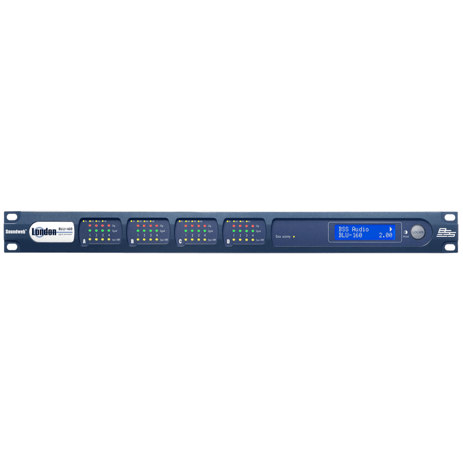 BSS BLU-160 - Procesador de señal modular con BLU link (4 ranuras, 1U, EN 54-16) - Tempo Shop
