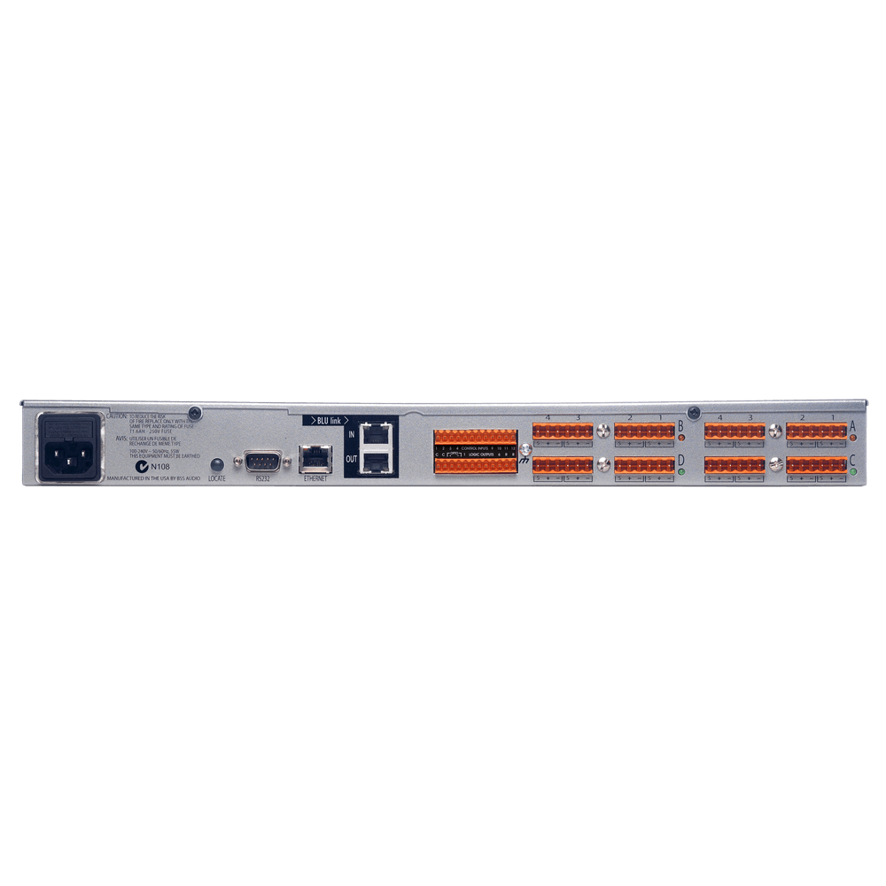 BSS BLU-160 - Procesador de señal modular con BLU link (4 ranuras, 1U, EN 54-16) - Tempo Shop