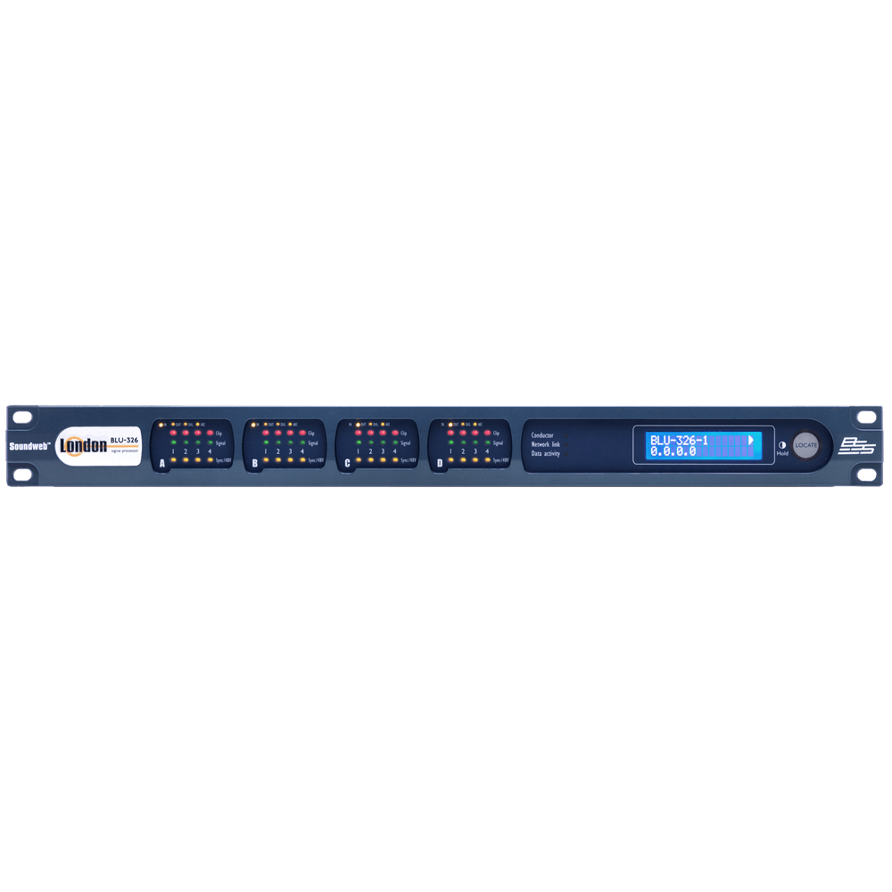 BSS BLU-326 - Expansor de E/S con BLU link y Dante/AES67 (1U, 4 ranuras) - Tempo Shop