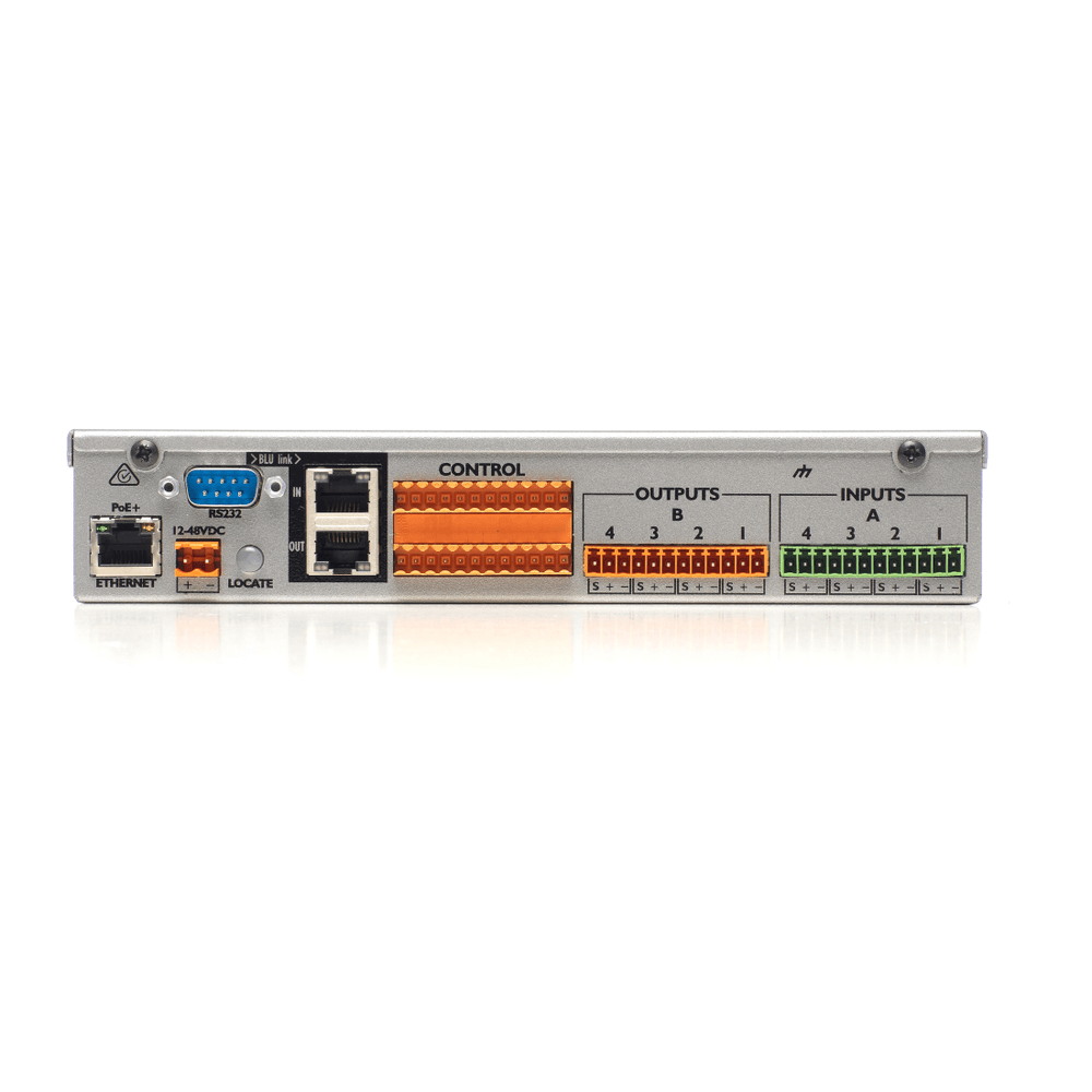 BSS BLU-50 - Procesador de señal 4×4 con BLU link (medio rack, PoE+) - Tempo Shop