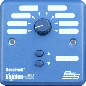 BSS BLU-6 - Controlador de montaje en pared con selector de 8 posiciones y subir/bajar nivel - Tempo Shop