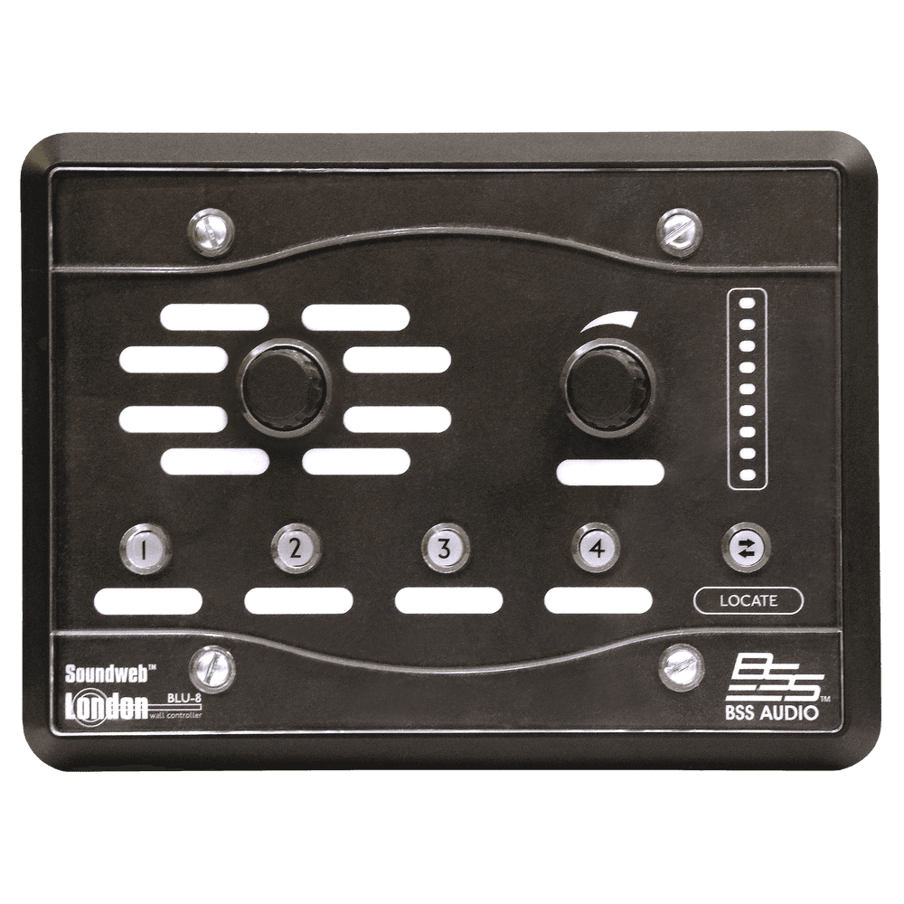 BSS BLU-8v2BLK - Controlador de zona programable con PoE y 2 encoders (negro) - Tempo Shop