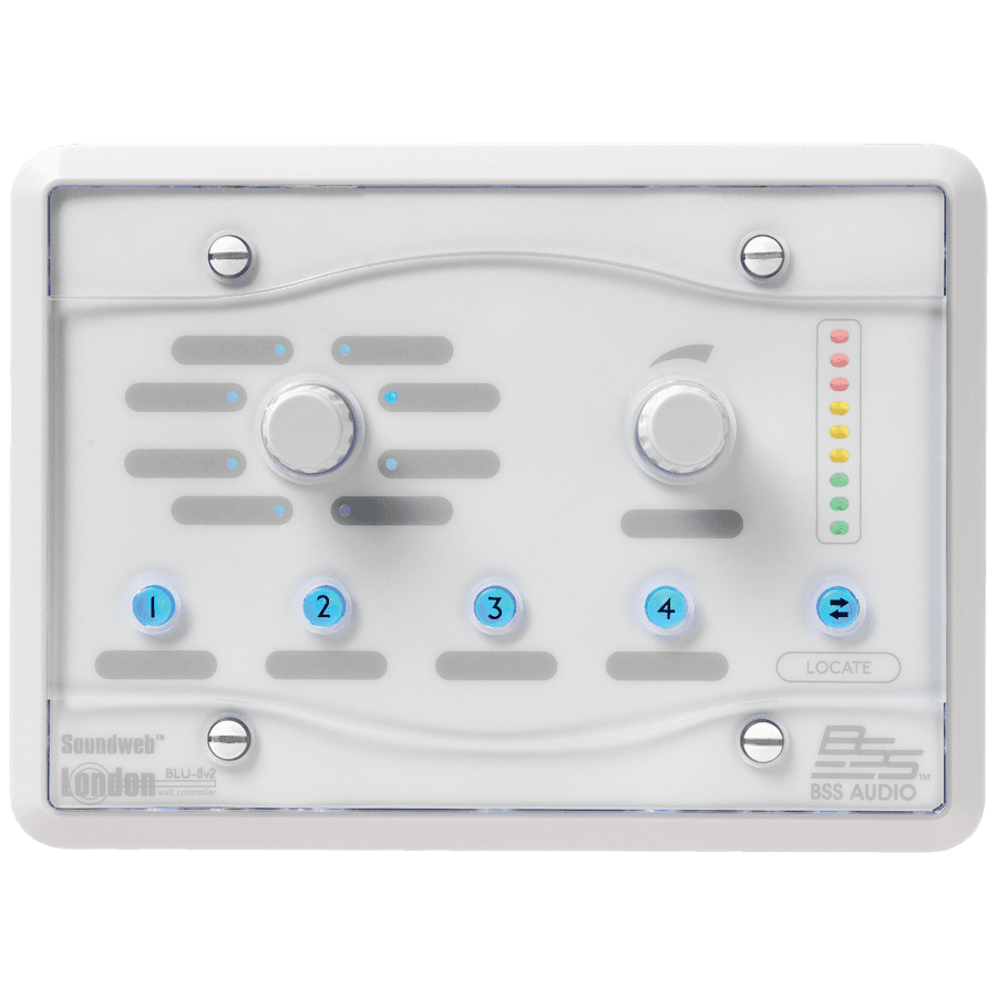 BSS BLU-8v2WHT - Controlador de zona programable con PoE y 2 encoders (blanco) - Tempo Shop