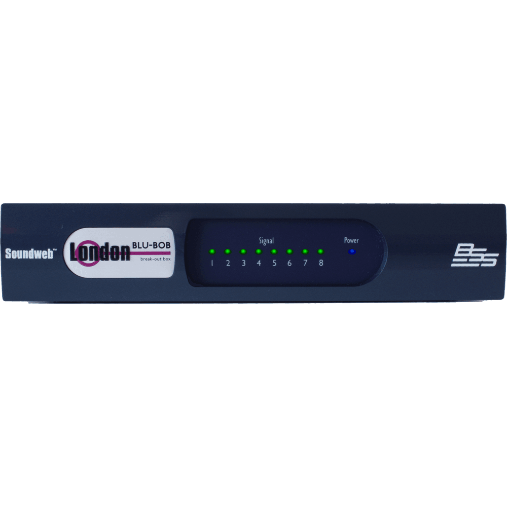 BSS BLU-BOB1 - Caja de conexión / Expansor de salida de 8 canales con BLU link (half-rack) - Tempo Shop
