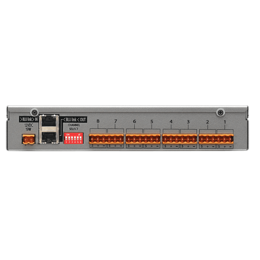 BSS BLU-BOB1 - Caja de conexión / Expansor de salida de 8 canales con BLU link (half-rack) - Tempo Shop