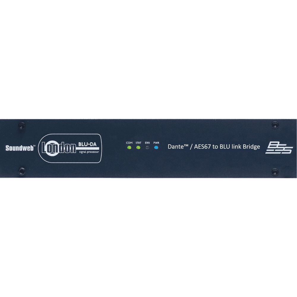 BSS BLU-DAN (BLU-DA) - Puente Dante™/AES67 a BLU link, 64×64, 1U medio rack - Tempo Shop