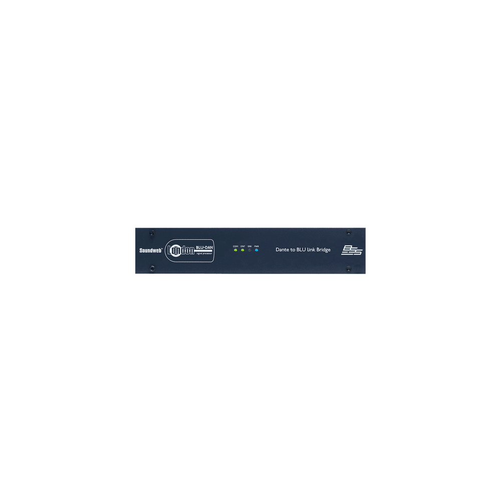 BSS BLU-DAN (BLU-DA) - Puente Dante™/AES67 a BLU link, 64×64, 1U medio rack - Tempo Shop