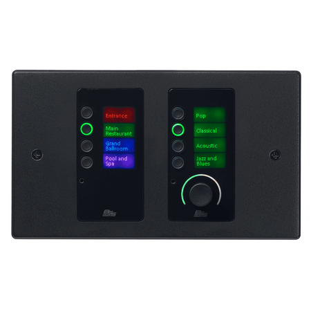 BSS EC-8BV - Controlador Ethernet con 8 botones y control de volumen (negro) - Tempo Shop