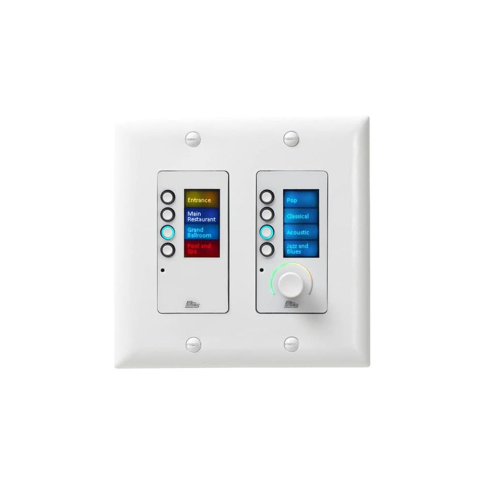 BSS EC-8BV-WH - Controlador Ethernet con 8 botones y control de volumen (blanco) - Tempo Shop