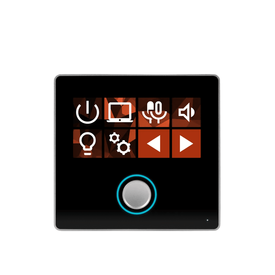 BSS OMNI-KP-8BV-BL - Teclado Mural Dinámico de 8 Botones LCD y Control Rotativo (Negro) - Tempo Shop