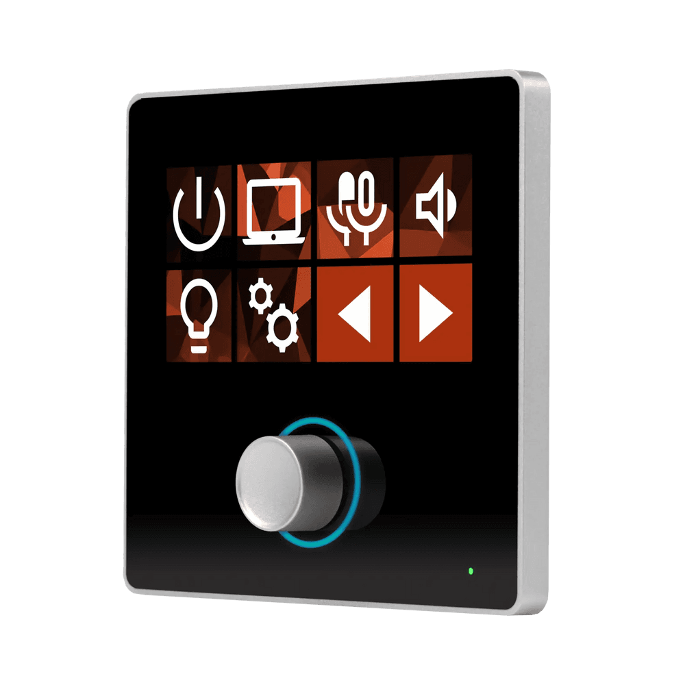 BSS OMNI-KP-8BV-BL - Teclado Mural Dinámico de 8 Botones LCD y Control Rotativo (Negro) - Tempo Shop