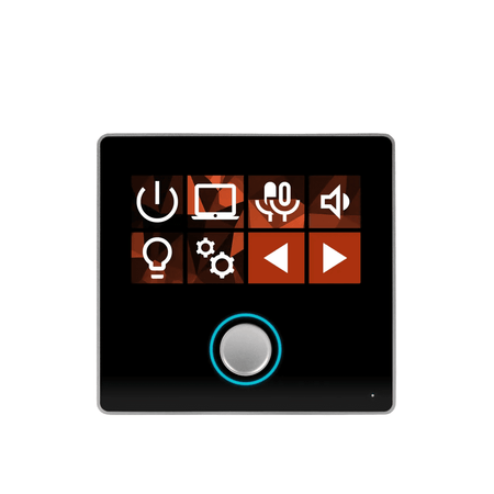 BSS OMNI-KP-8BV-BL - Teclado Mural Dinámico de 8 Botones LCD y Control Rotativo (Negro) - Tempo Shop