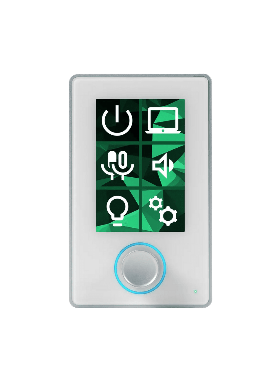 BSS OMNI-KP-6BV-WH - Panel de Control Mural con 6 Botones LCD y Encoder Rotatorio - Blanco
