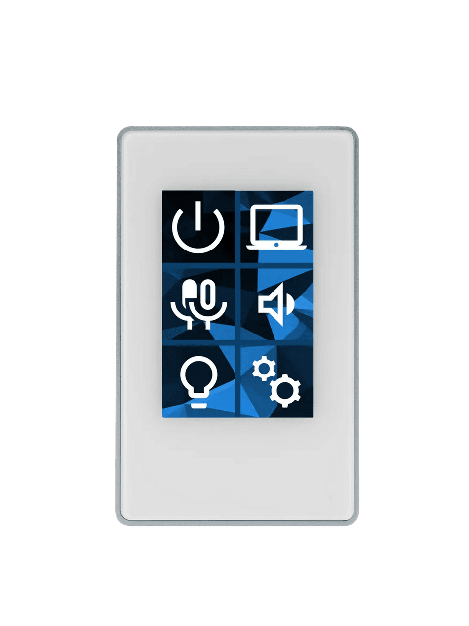 BSS OMNI-KP-6B-WH - Controlador de Pared con 6 Botones LCD Dinámicos (Blanco)