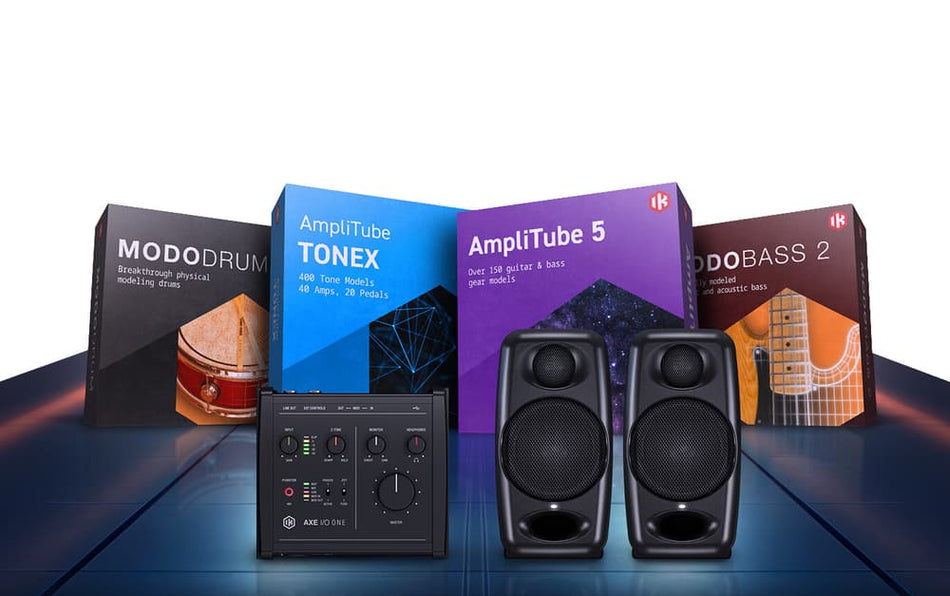 IK Multimedia CB-PGSB-HCD-IN - Bundle: Estudio portátil para guitarra (monitores + interfaz + software)