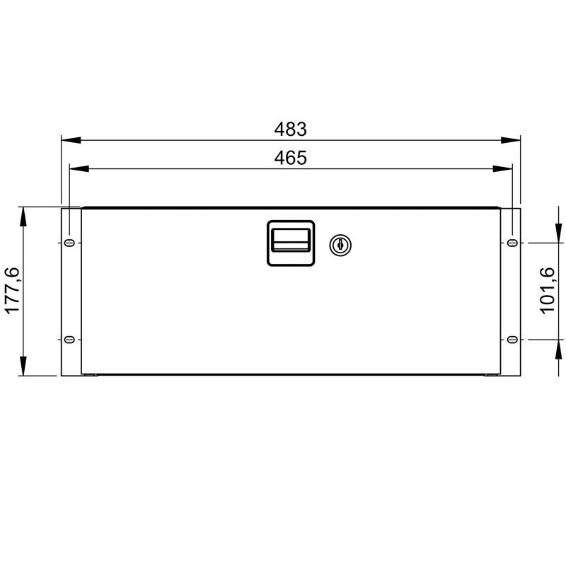 FactorRACK 87404 - Cajón Rack 19" de 4U en Acero
