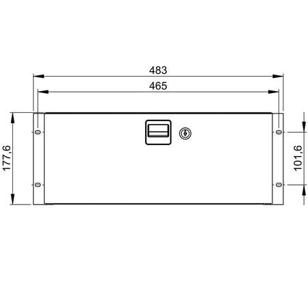 FactorRACK 87404 - Cajón Rack 19" de 4U en Acero