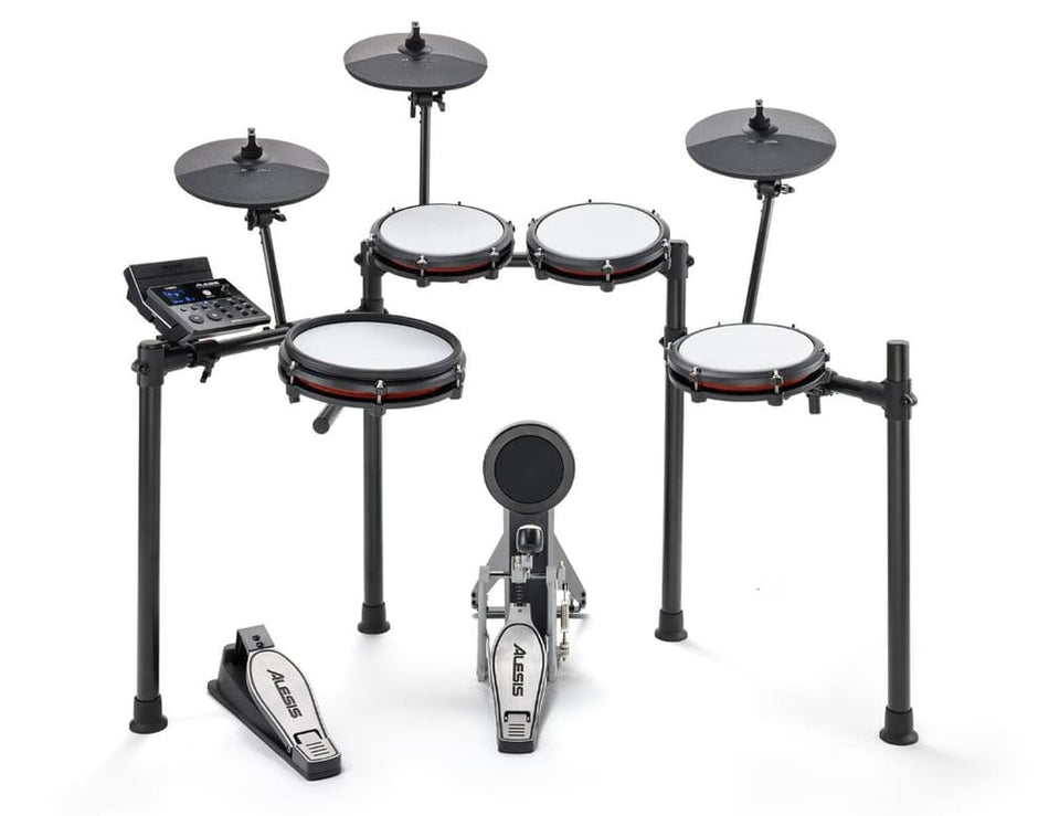 Alesis NITRO MAX KIT – Batería electrónica con parches de malla (Bluetooth, 32 kits BFD + 16 de usuario, 440 sonidos)