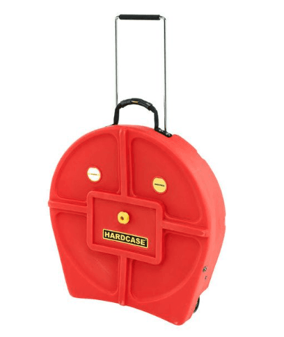 Hardcase HNP9CYM22R - Estuche rígido de platos 22″ con ruedas (rojo)