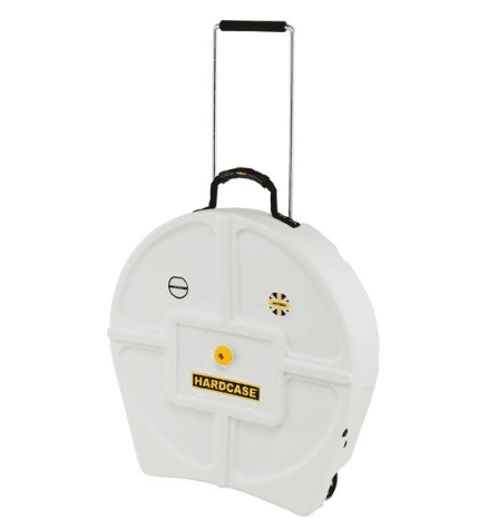 Hardcase HNP9CYM22W - Estuche rígido de platos 22″ con ruedas (blanco)