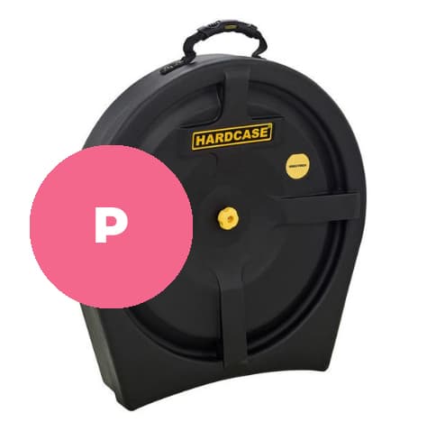 Hardcase HNP6CYM20P - Estuche rígido para platos de 20" (rosa) – hasta 6 platos con separadores