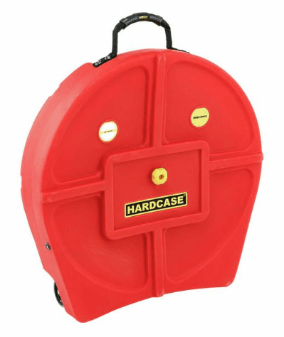 Hardcase HNP9CYM22R - Estuche rígido de platos 22″ con ruedas (rojo)