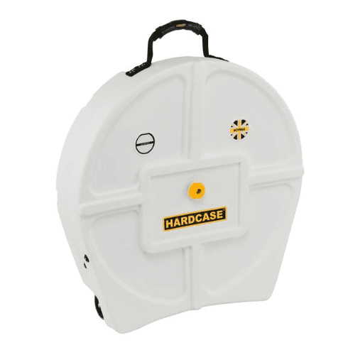 Hardcase HNP9CYM22W - Estuche rígido de platos 22″ con ruedas (blanco)