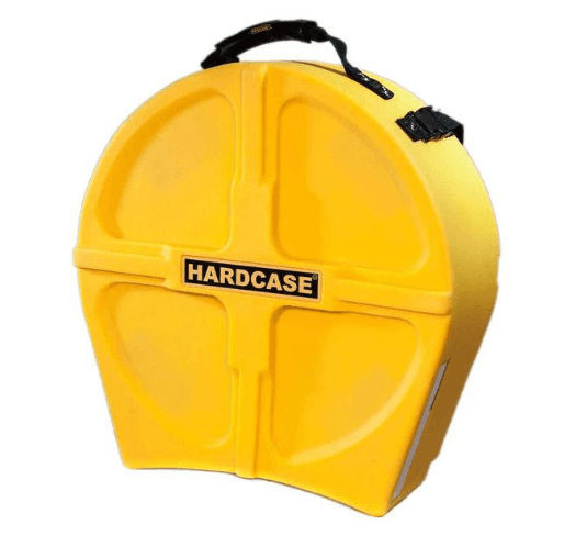 Hardcase HNP14SY - Estuche rígido para caja 14" (Amarillo) con tapa telescópica y acolchado