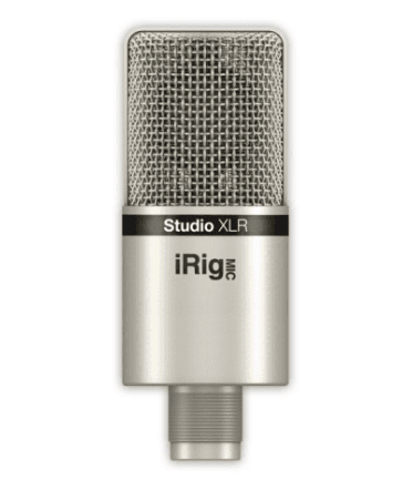 IK Multimedia iRig Mic Studio XLR (IPIRIGMICSTDXLR) - Micrófono de condensador de gran diafragma ultracompacto (XLR, cardioide)