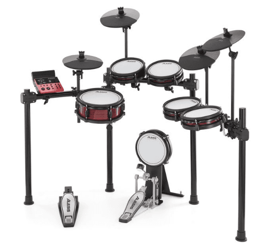 Alesis NITROPROXLKIT – Batería electrónica de 10 piezas con módulo Nitro Pro y parches de malla
