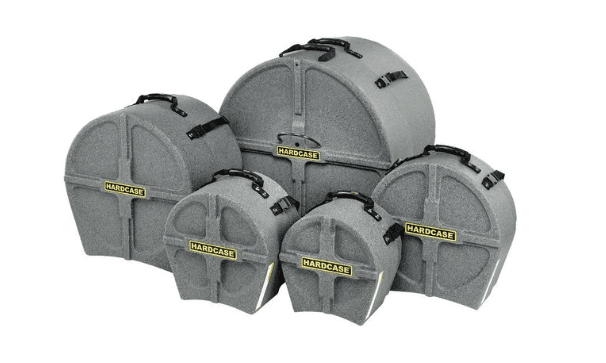 Hardcase HFUSION2G - Pack de estuches rígidos Fusion 2 (10"/12"/14" FT/20" B + caja 14") en color Granito