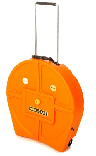 Hardcase HNP9CYM22O - Estuche para platos de 22" con ruedas (naranja) – hasta 9 platos con separadores