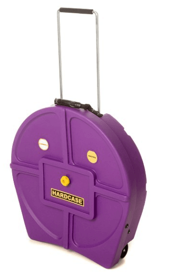 Hardcase HNP9CYM22PU - Estuche para platos de 22" con ruedas (morado) – hasta 9 platos con separadores