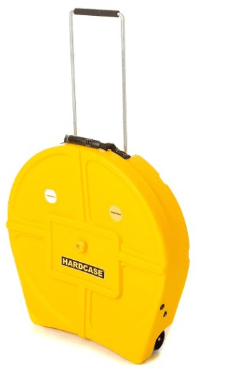 Hardcase HNP9CYM22Y - Estuche para platos de 22" con ruedas (amarillo) – hasta 9 platos con separadores de espuma