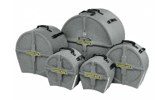 Hardcase HPFUSION2G - Pack Fusion 2 de 5 estuches rígidos para batería (granito) 20B / 10 / 12 / 14FT + caja 14"