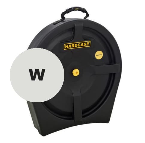 Hardcase HNP6CYM20W - Estuche rígido de platos 20″ (blanco) para hasta 6 unidades